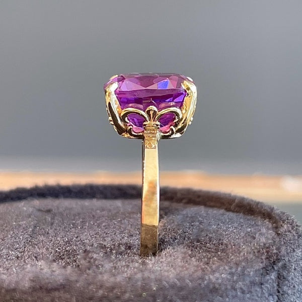The Purple Sapphire Solitaire Ring