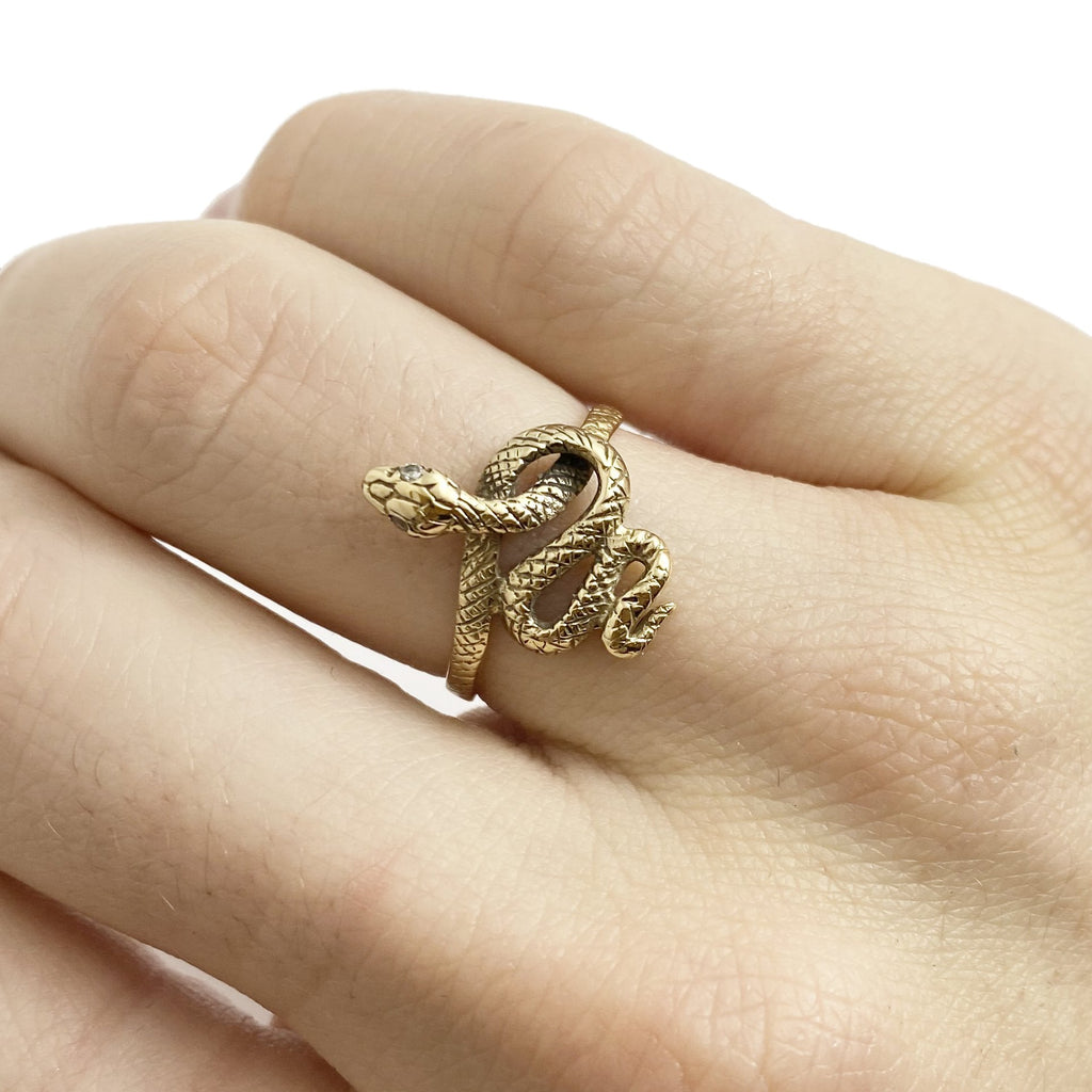 Serpent Ring Gold Vermeil – Temple of the Sun US